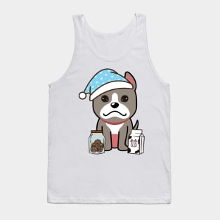 Cute grey dog is having a midnight snack Tank Top